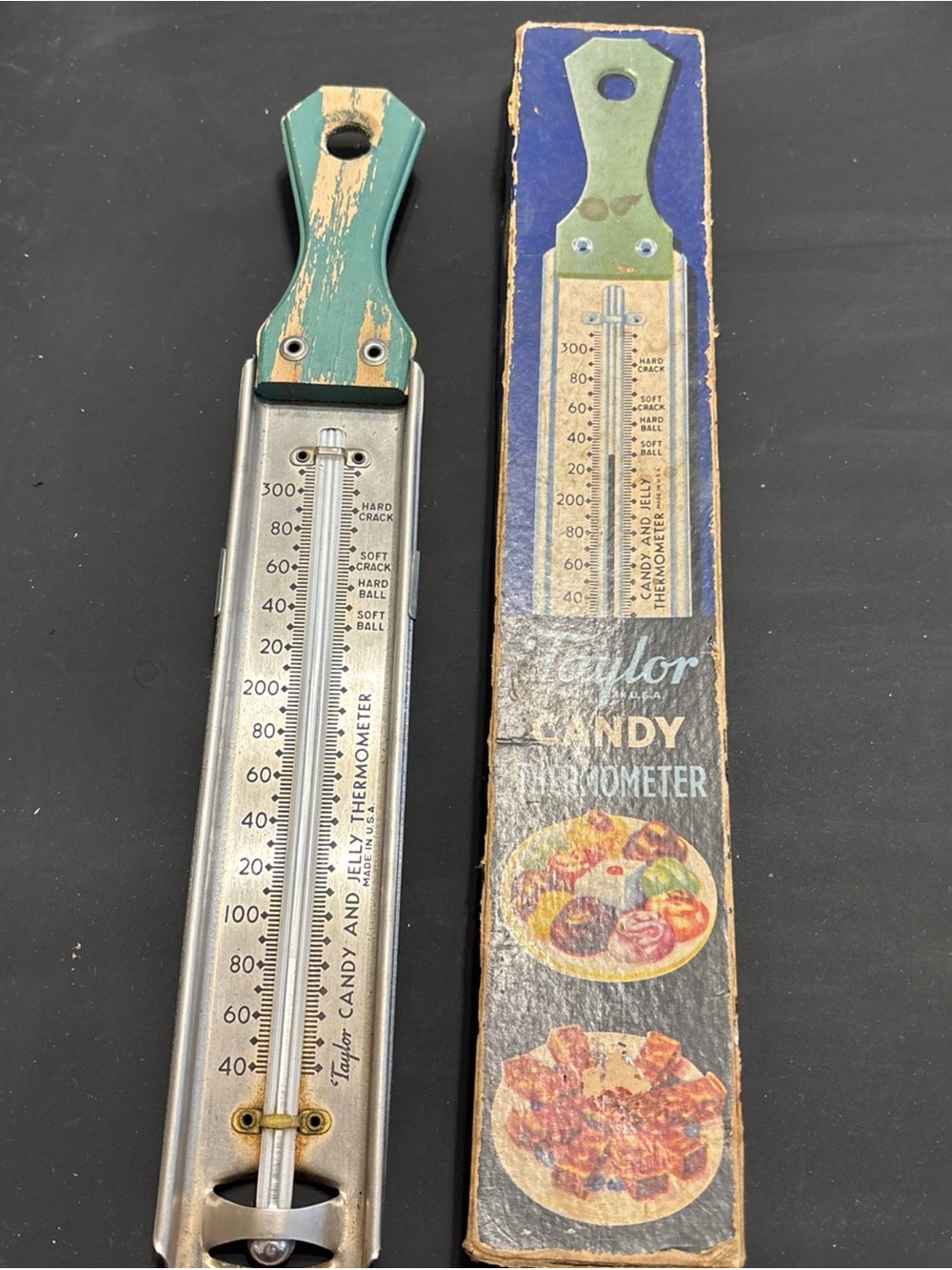 Taylor Green and Silver Candy & Jelly Thermometer